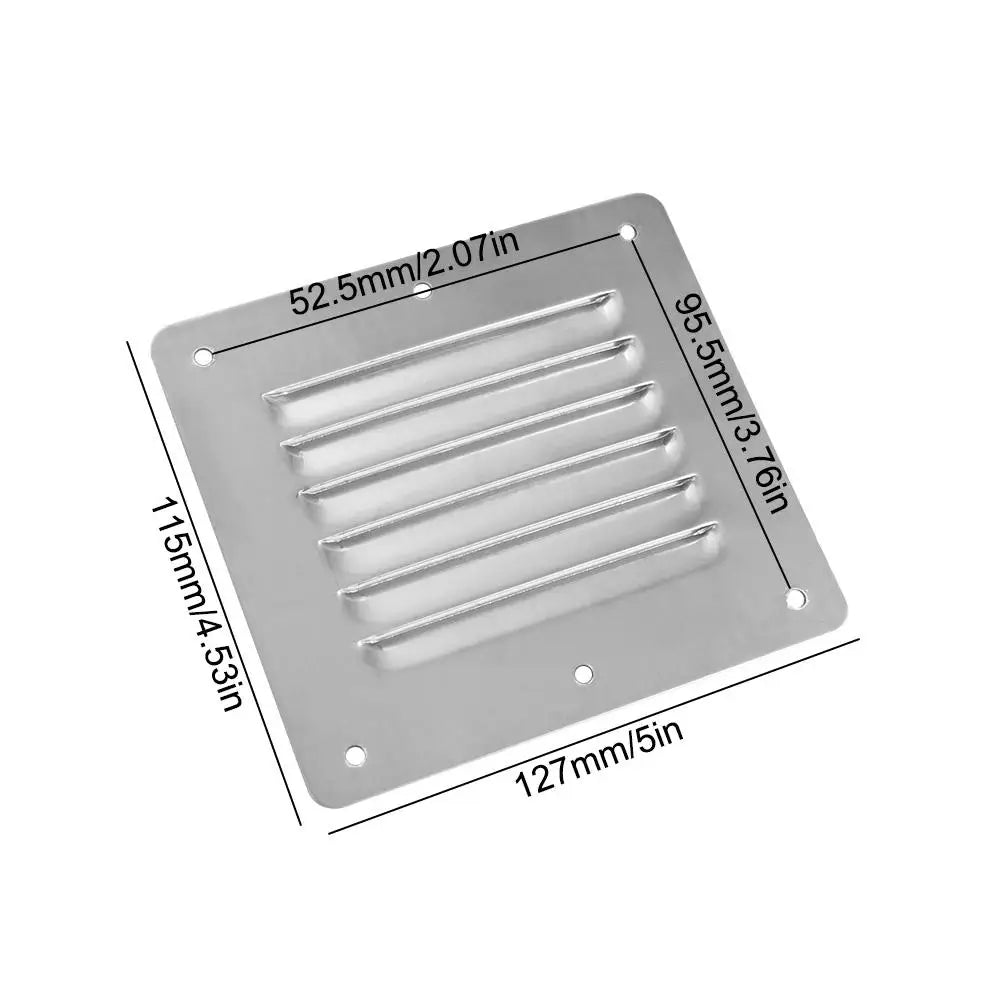 Square Flat Dryer Vent Cover Silver Ventilation Covers Louvered Vent Cover Stainless Steel Resistance Window Square Vents Boats Zpaxo