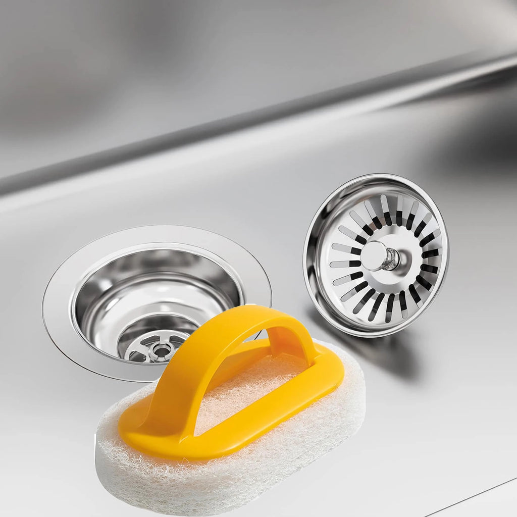 Kitchen Sink Strainer Stoppers & Cleaning Cloth – 3-Piece Set