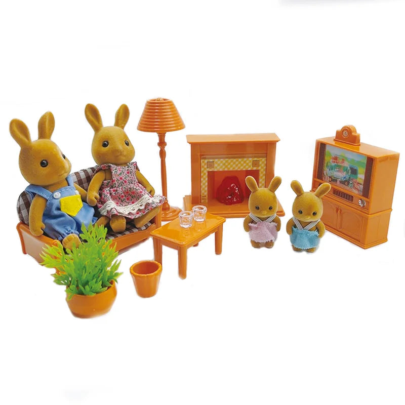 1 12 Dollhouse Miniature Furniture DIY Toy Forest Family Boys Girls