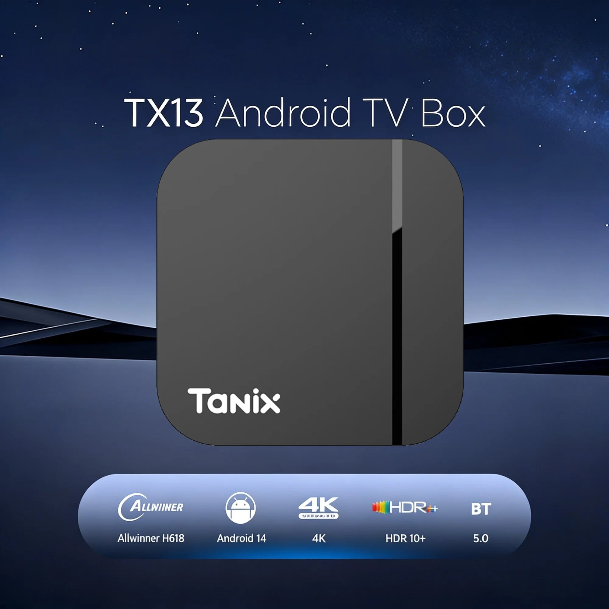 Tanix TX13 TV Box Dual Wifi 4K HDR Android14 Allwinner H618 Quad Core Zpaxo