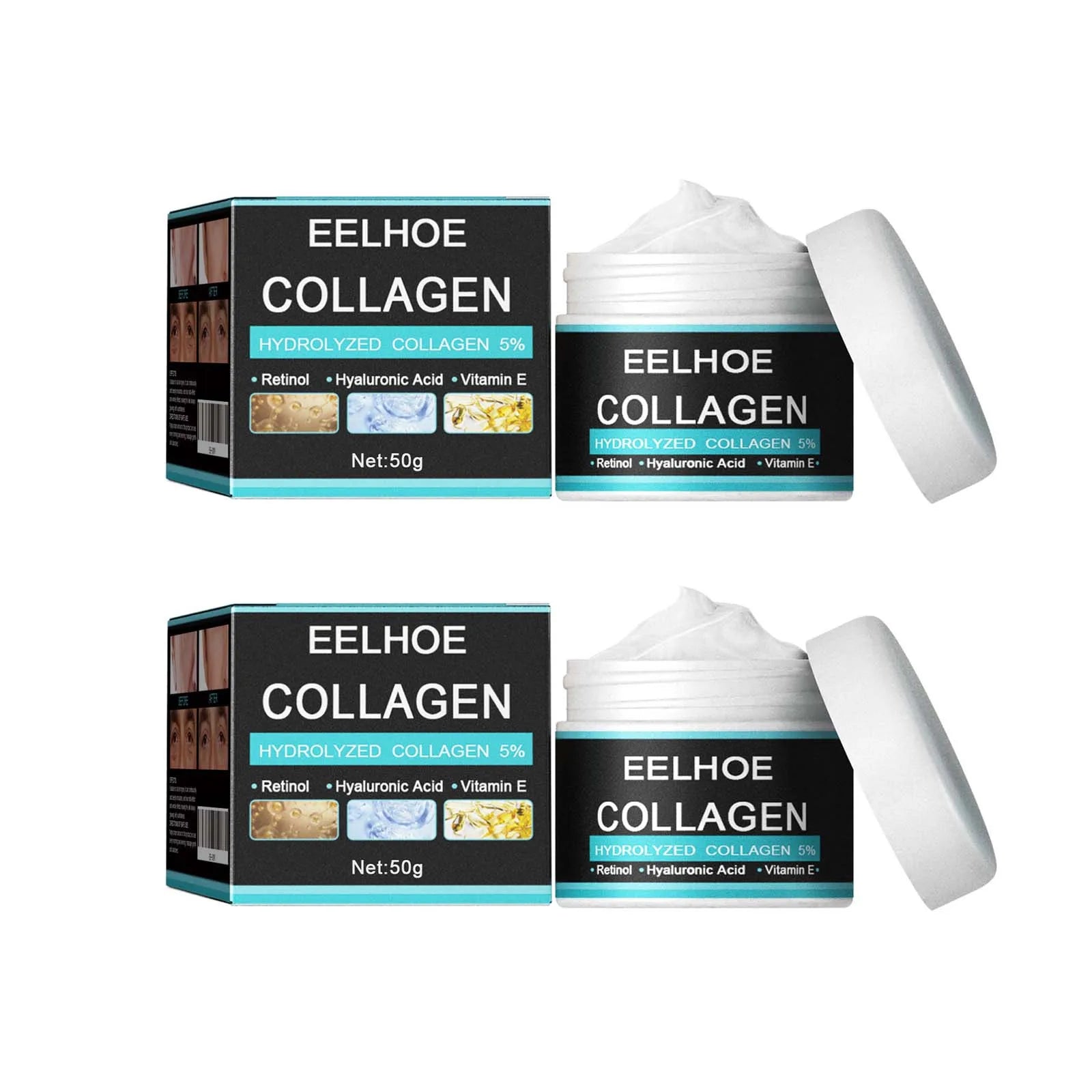 Men's Collagen Anti-Aging Face Cream – Firm, Brighten & Hydrate Men's Face Cream Zpaxo 2 x 60g Boxed