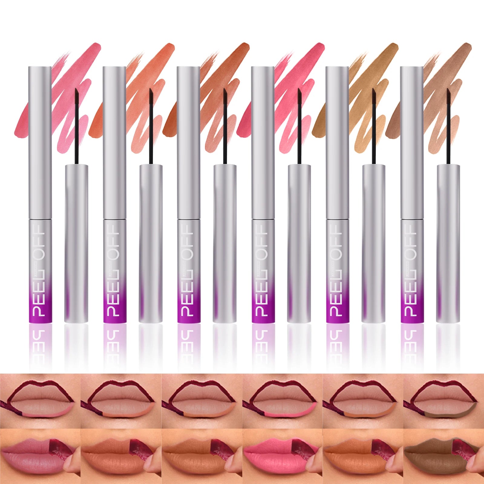 Waterproof Tear Off Lip Gloss Long-lasting Matte Not Easily Smudged