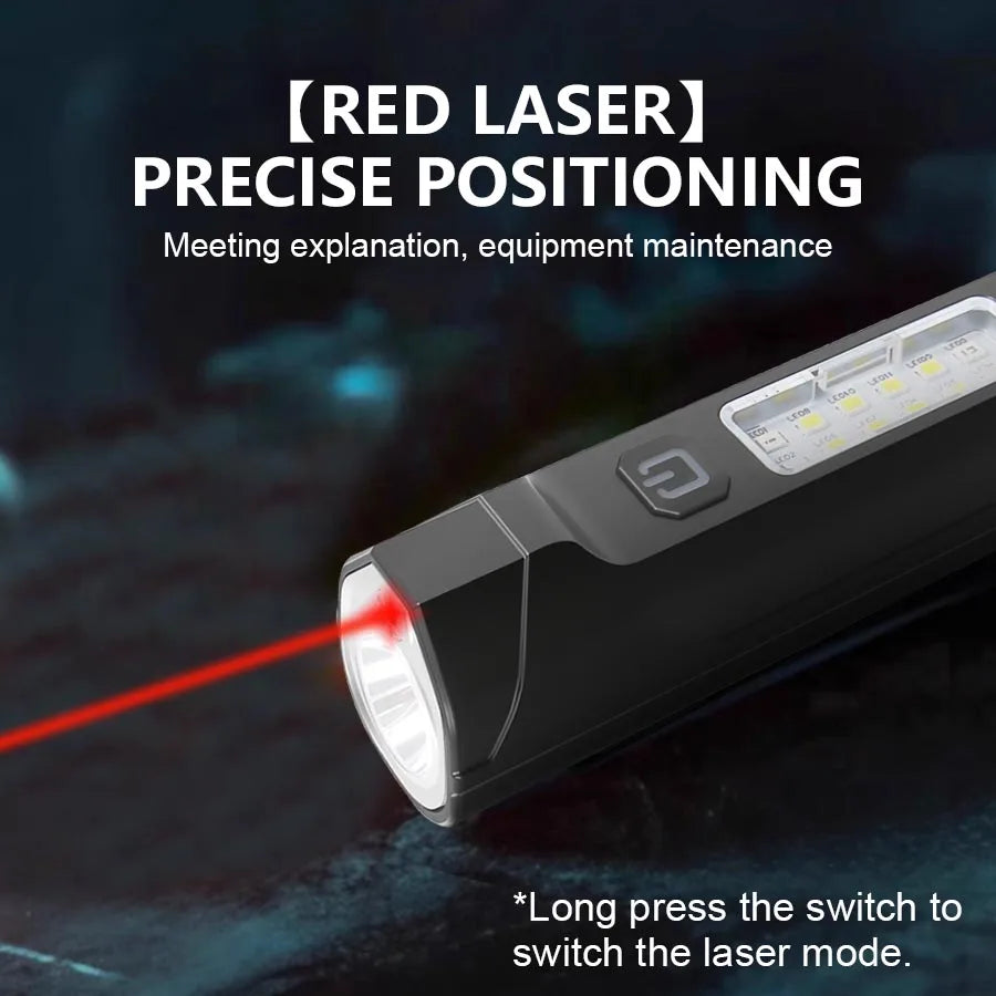 IR Strong Light Flashlight Portable Pen Clip Magnetic Torch Zpaxo