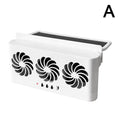 Solar Powered Car Fan USB Charging Window Ventilation Exhaust Cooler Zpaxo white