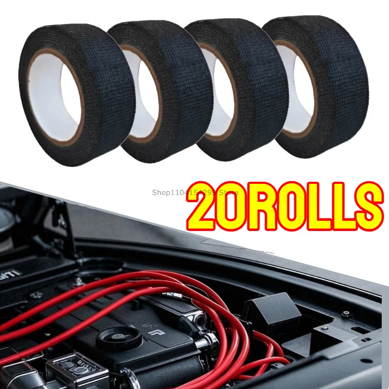 Electrical Insulating Tape Heat Resistant Harness Tape 9/15/50MM Car Cable Harness Wiring Loom Protection Waterproof Tape Zpaxo