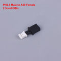 ▶1PCS Short 1S Hollow Cup Lithium Battery Adapter Cable PH2.0 To BT2.0 GNB27 Male Female Connector Head For RC Airplane Drone Zpaxo A5