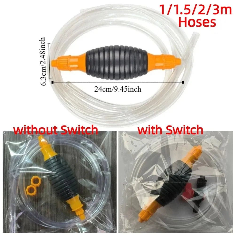 Universal Manual Fuel Pump Flow Safe Transfer Hoses Multifunctional Zpaxo