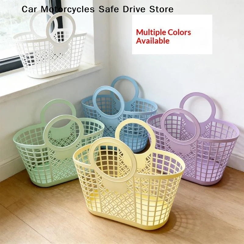 MShower Basket Handles Portable Large Capacity Drainage Box Household