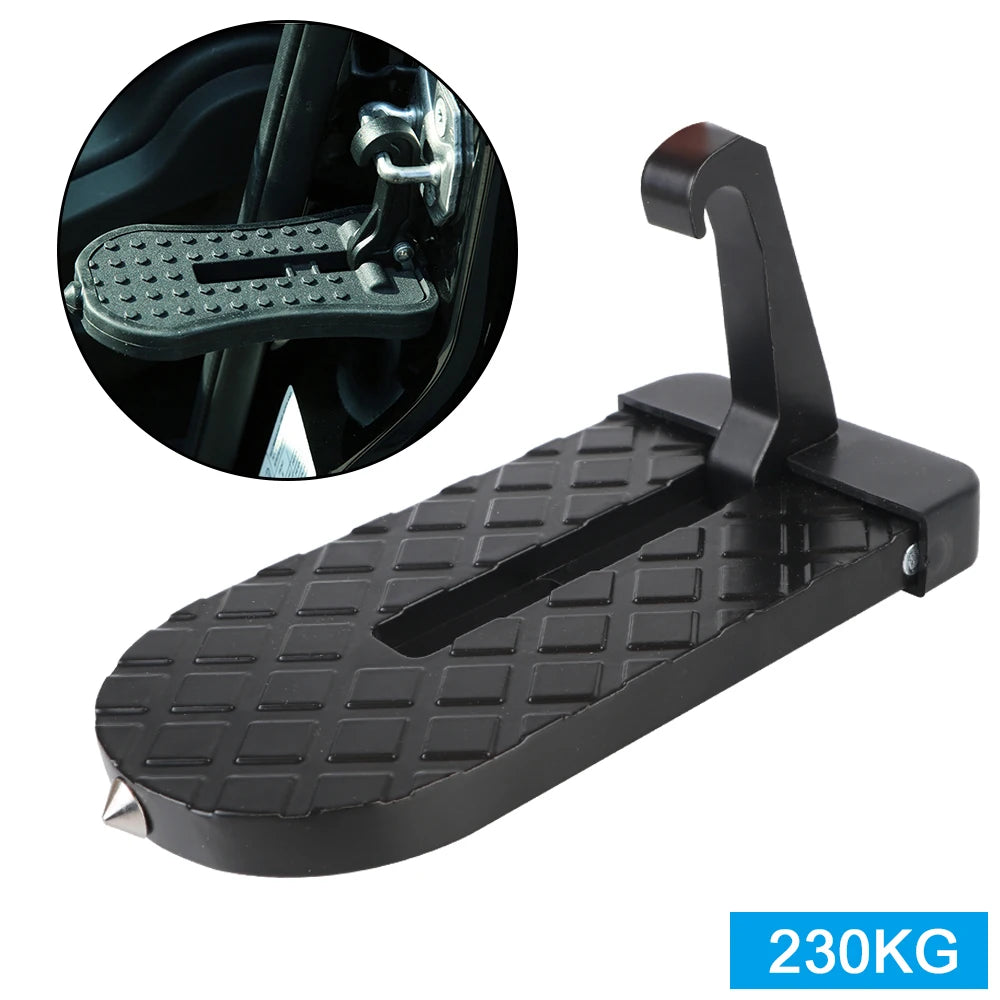 Universal Foldable Car Door Step Pedal Safety Hammer Auto Rooftop
