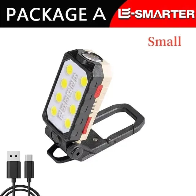 Magnetic LED Work Light – Rechargeable Flashlight & Floodlight