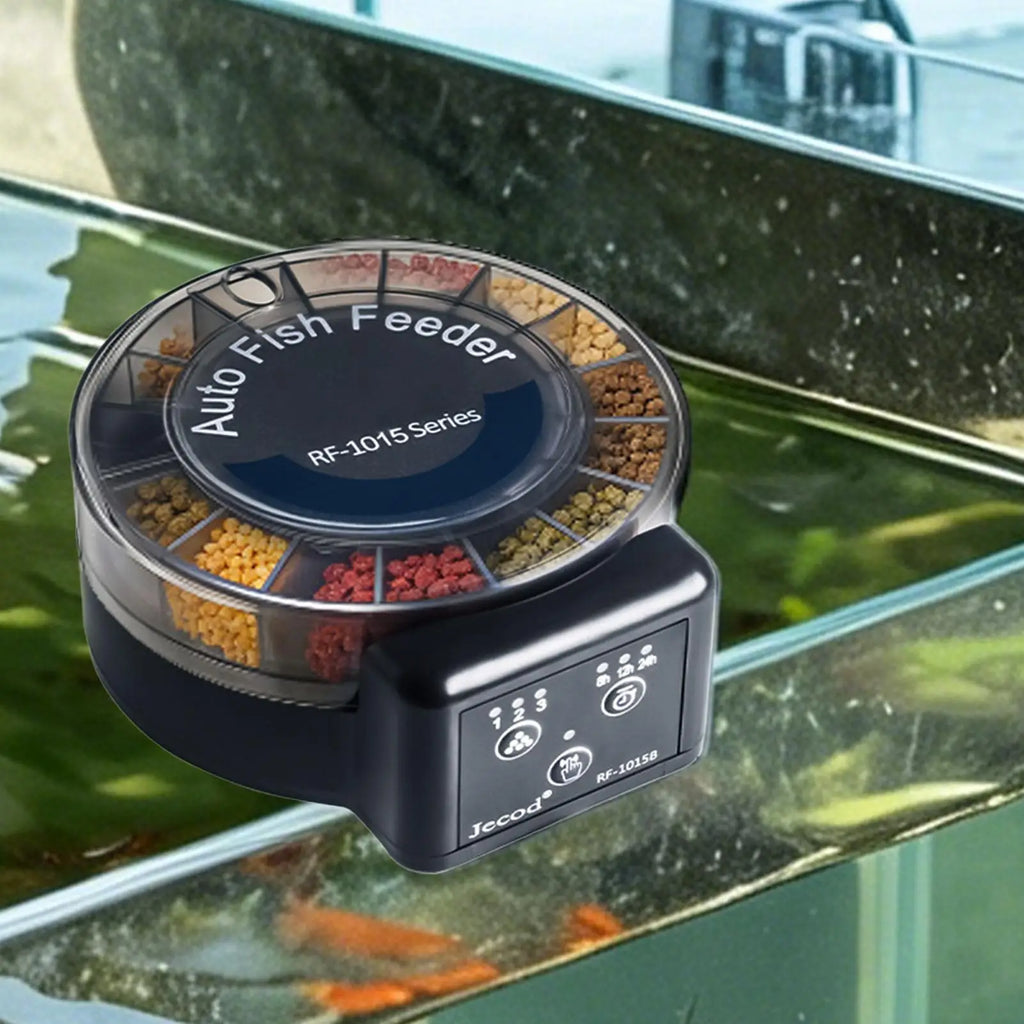 Aquarium Auto Feeder Airtight Feeding Station Bowl Automatic Fish