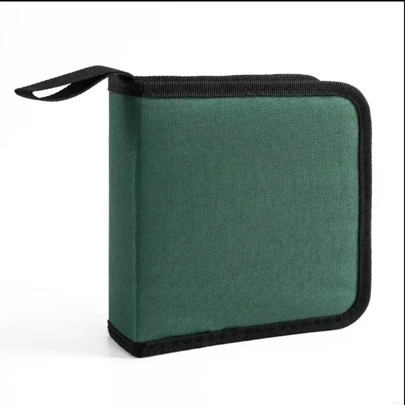 1Pc 40Tablets CD DVD Discs Oxford Handbags Storage Case CD/DVD Case CD Case Storage DVD Organizer Case DVD Booklet Holder Zpaxo green