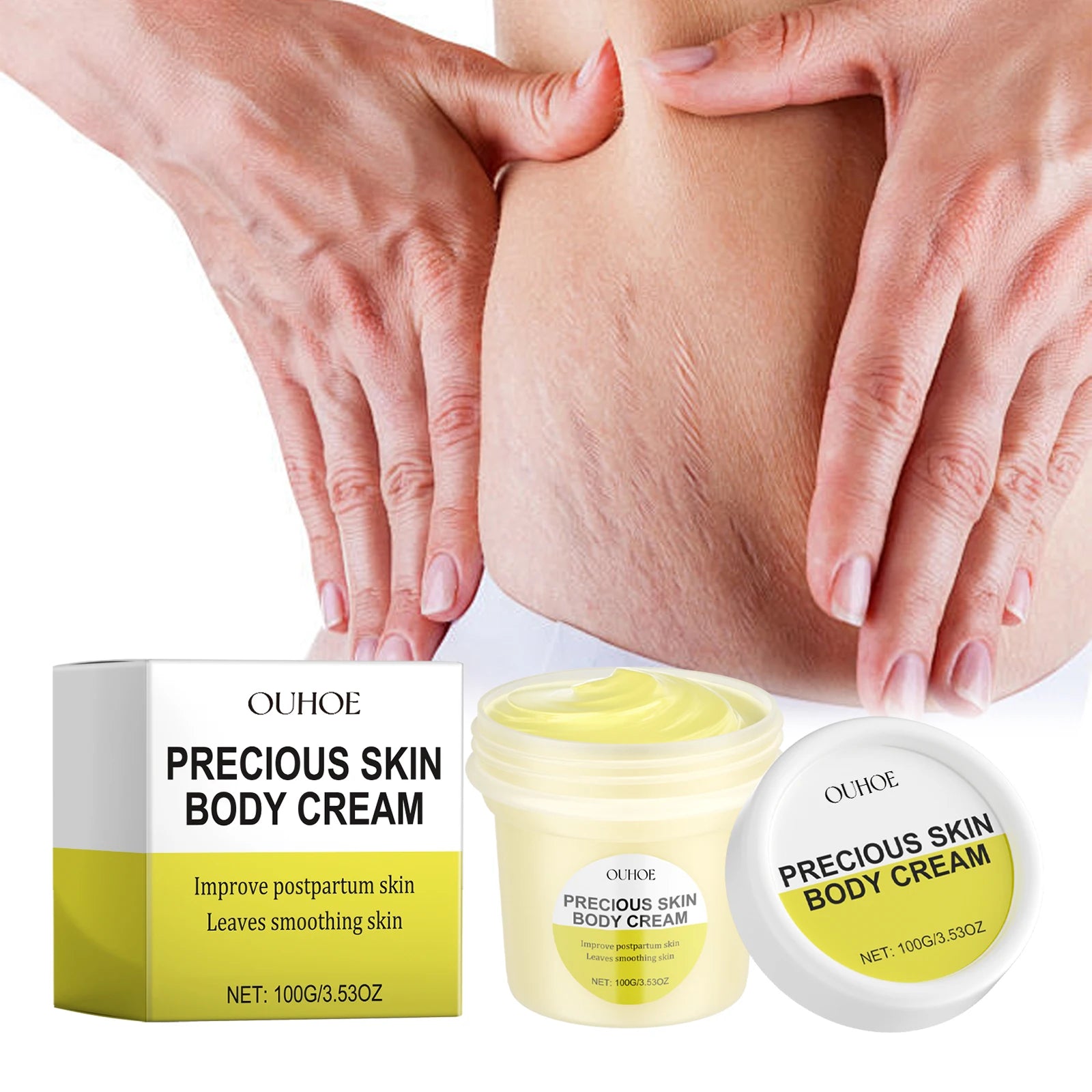 OUOHE Pregnancy Care Cream Moisturizes Repairs Fine Lines Postpartum Zpaxo