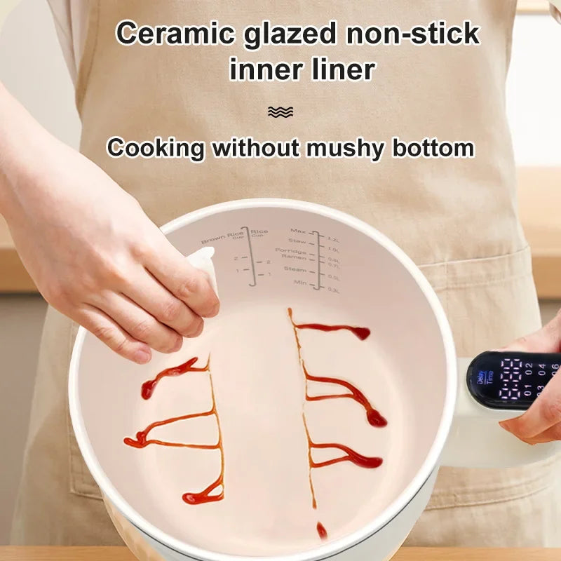 1.5L Mini Cooker Electric Rice Cooker Multifunction Cooking Machine Non-Stick Hot Pot Steamed Rice Pot For Home Kitchen 220V Zpaxo