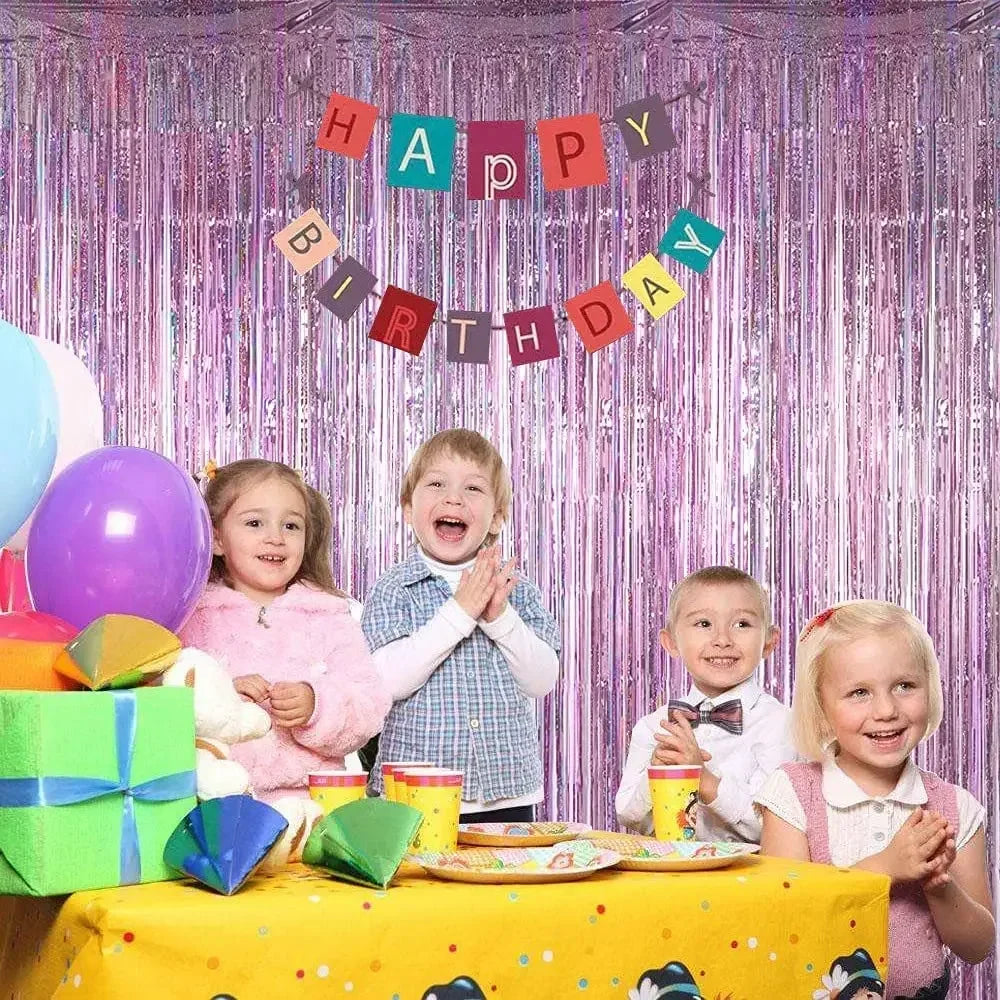 Gold Foil Curtain Fringe Pink For Backdrop Party Back Drop Photo Booth Wedding Graduations Birthday Christmas Event Zpaxo