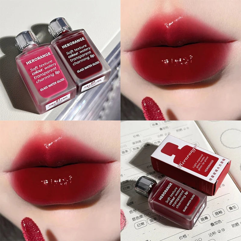 Water Light Mirror Lip Glaze Long-lasting Moisturizing Shiny Gloss Zpaxo 04