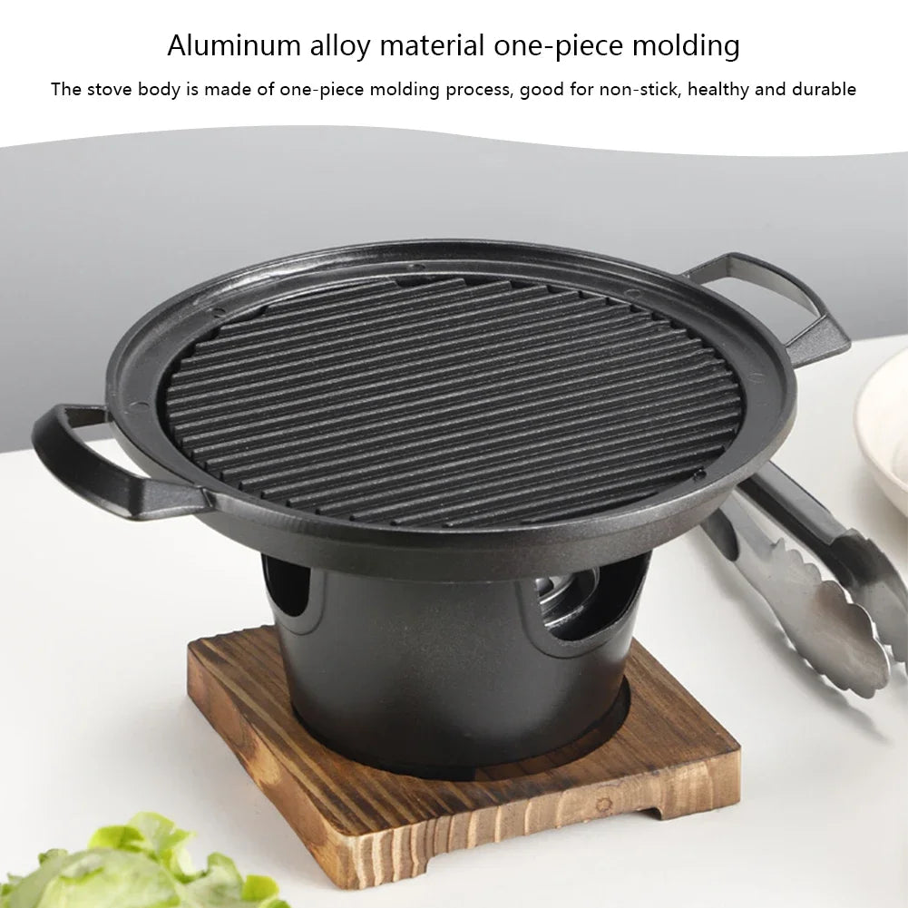 Mini Barbecue Stove Detachable Japanese Alcohol Non-stick BBQ Grill