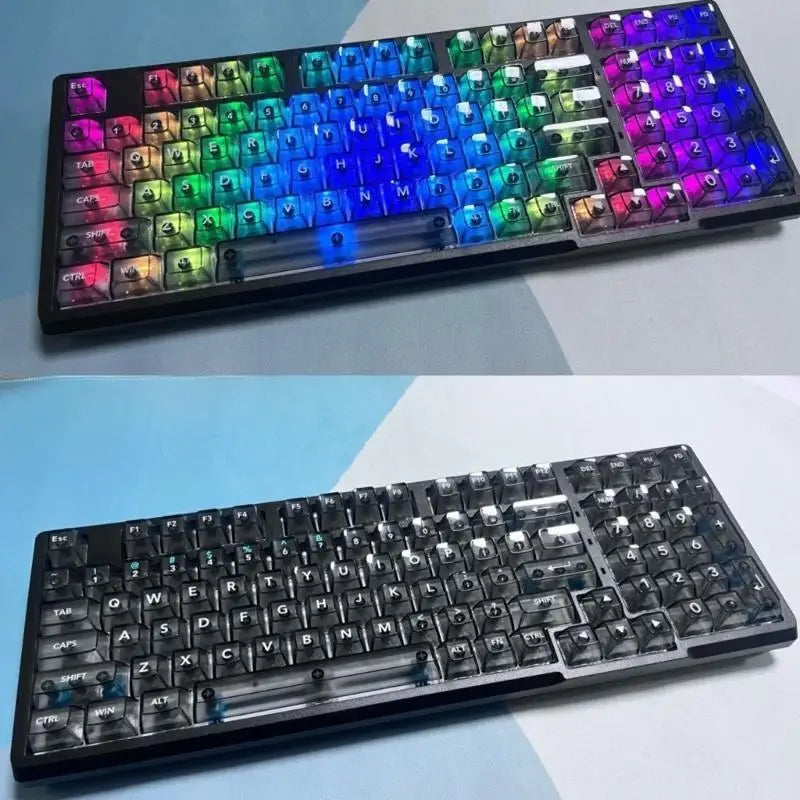 652F 132Keys Backlit Keycaps Translucents Backlits Crystal Keycap Zpaxo