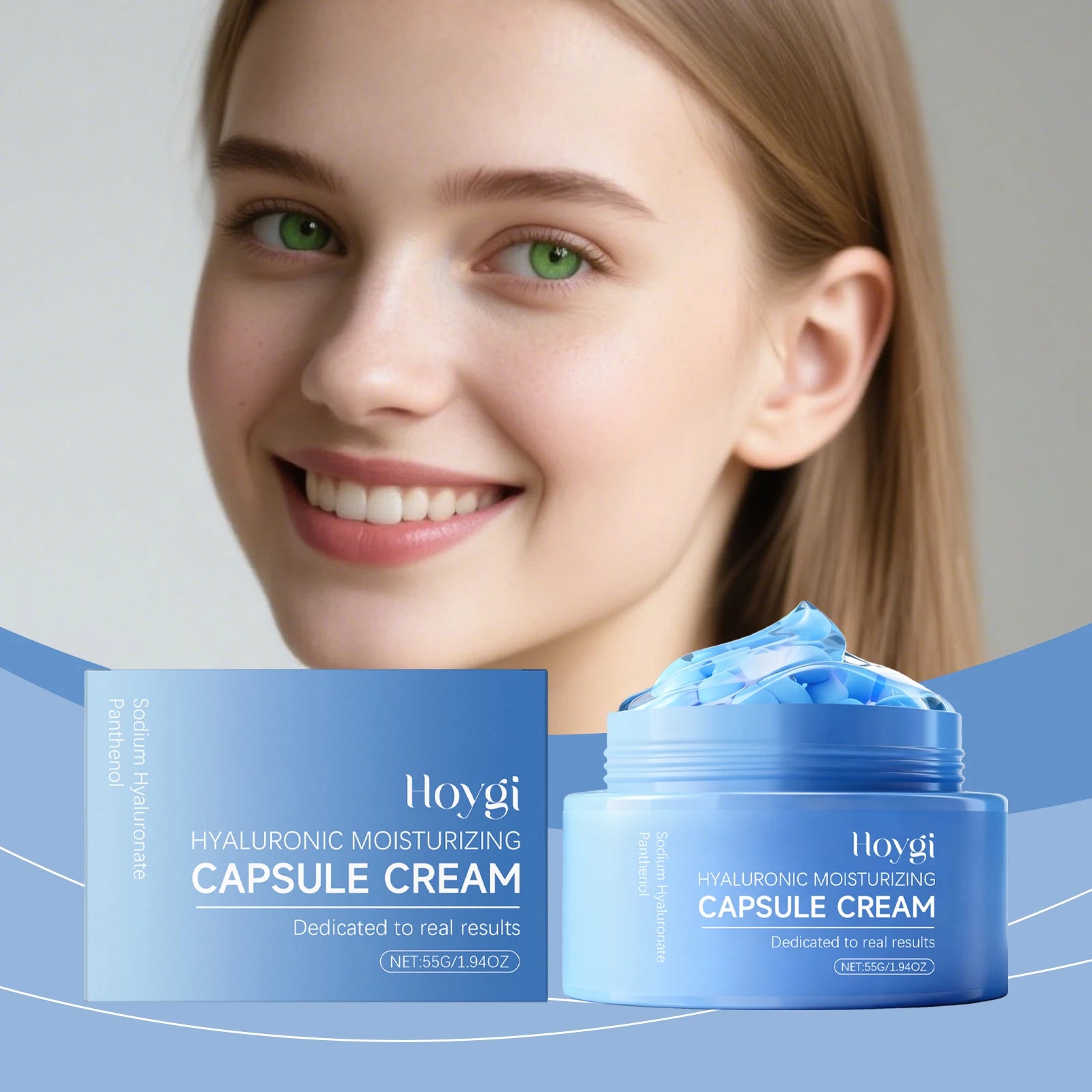 Hyaluronic Acid Moisturizing Capsule Cream Deep Hydration Skin Soothing Improves Texture Barrier Two-Component Moisturizer Zpaxo