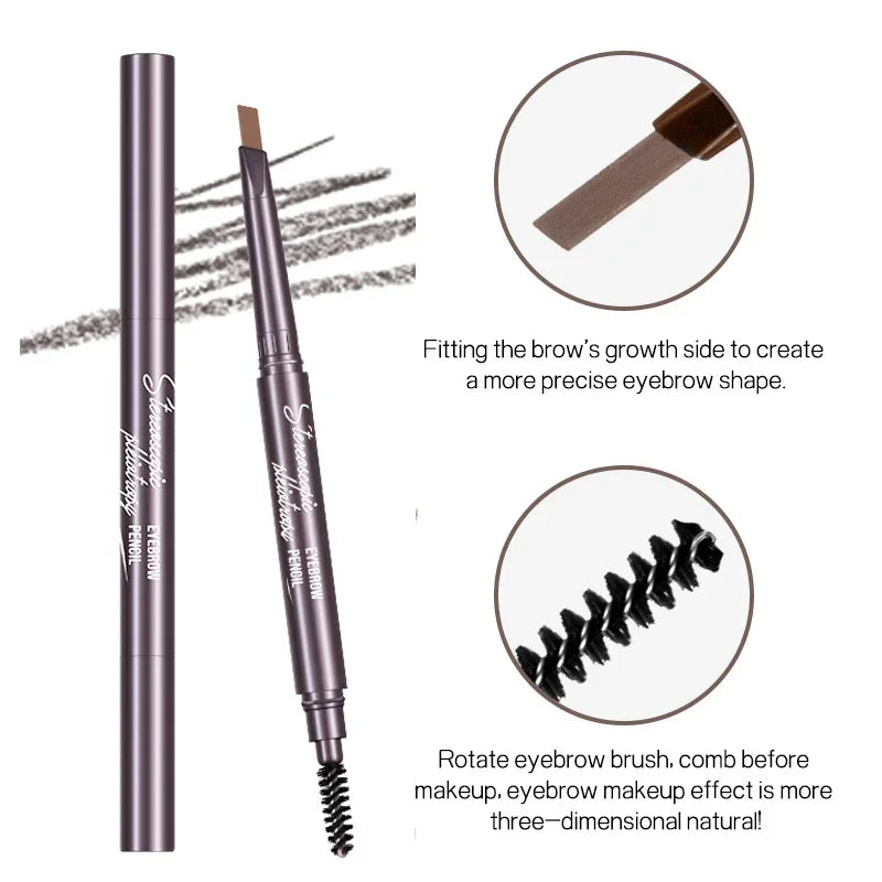 5 Colors Eyebrow Pencil Waterproof Long-lasting Double-headed Tattoo