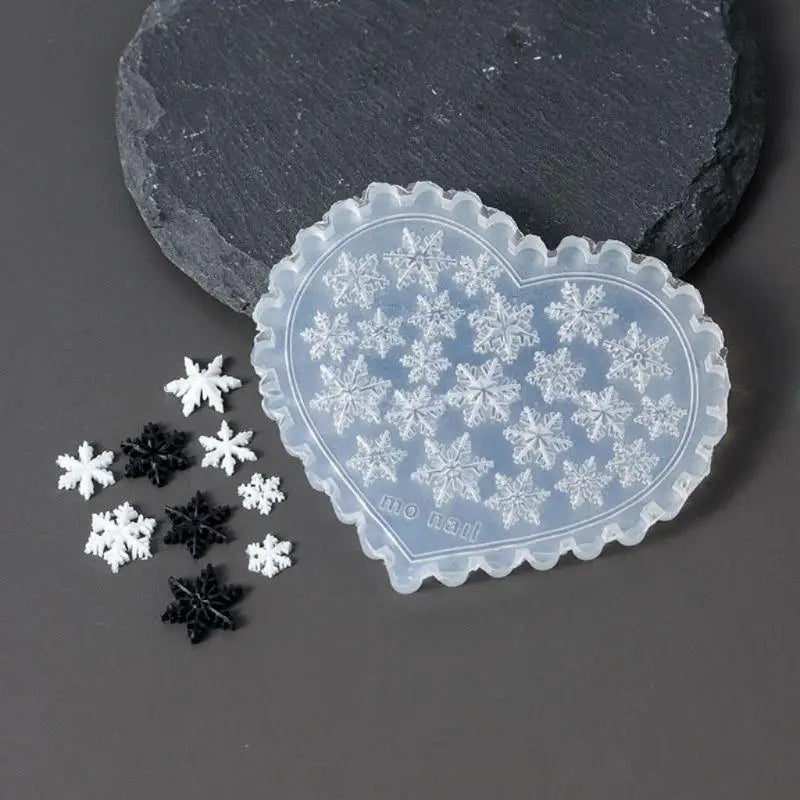 Christmas Snowflakes Manicure Tool Nail Art Silicone Mold 3D Acrylic Zpaxo
