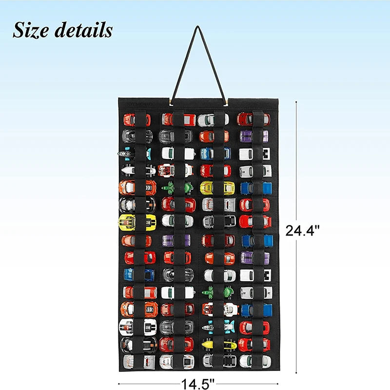 Hanging Organizer Wheels Wall Mount Display Case Large Capacity