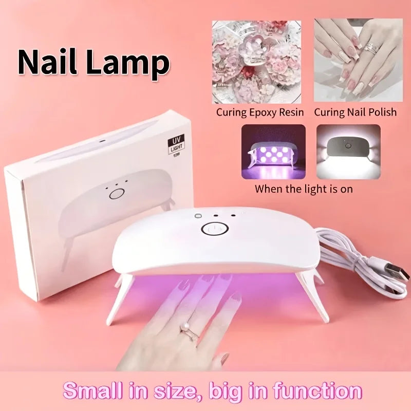 Portable Mini Nail Lamp USB Powered 3 Timer Modes 60 Seconds 90 150