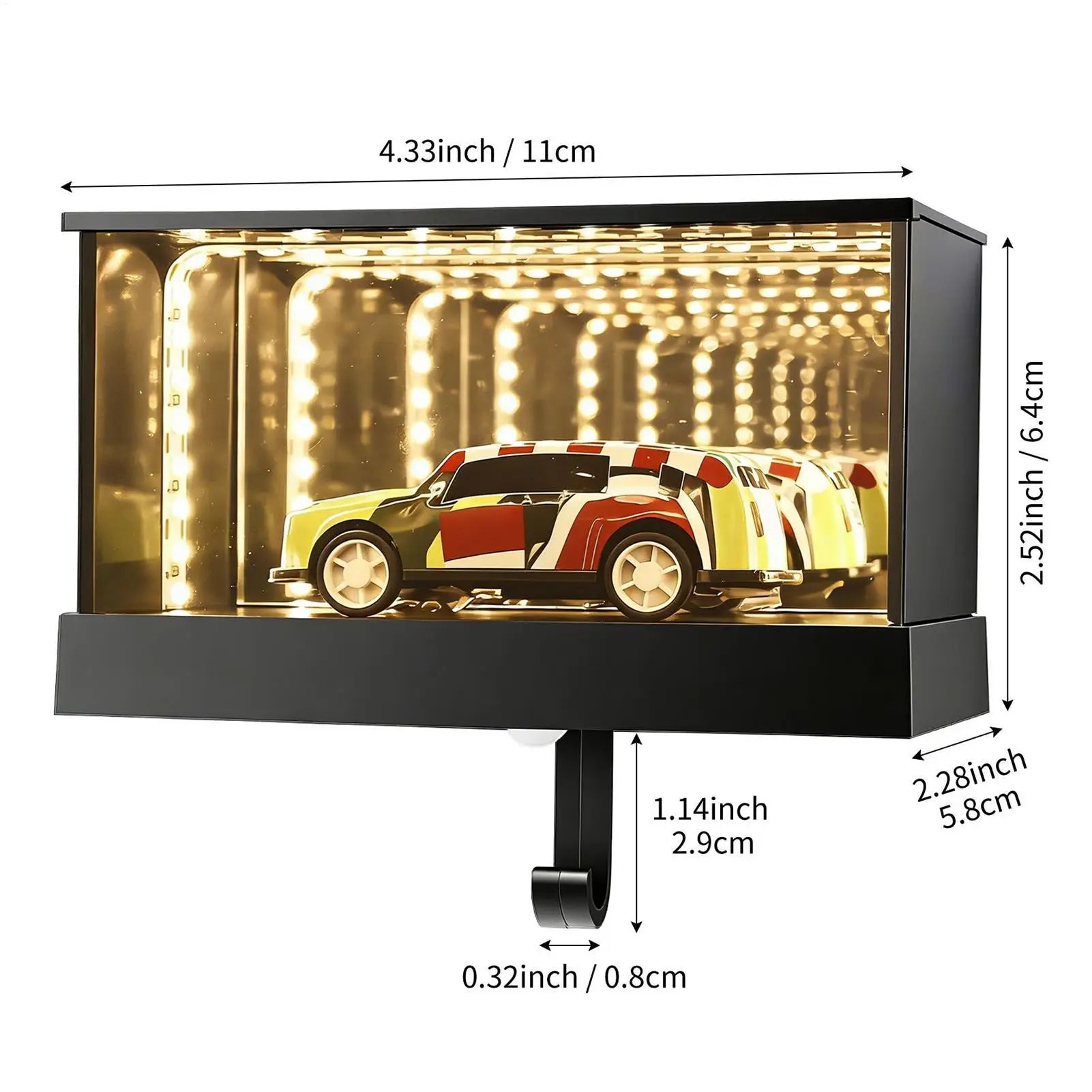 Car Garage Key Holder LED Light Infinity Hallway Decor Keychain