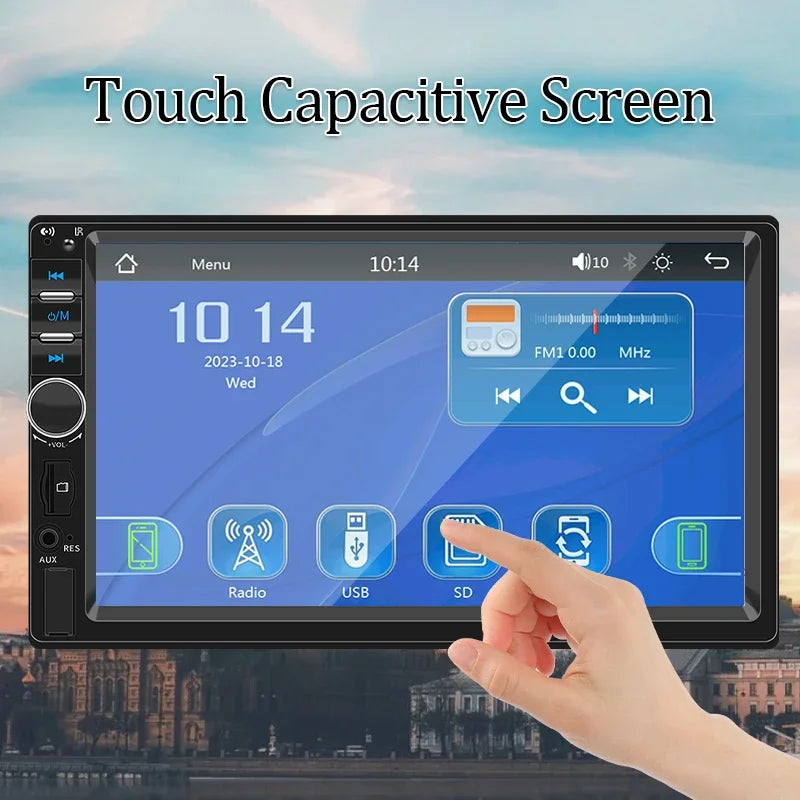 HIPPCRON 1 DIN MP5 Player HD Touch Display Screen Car FM Radio