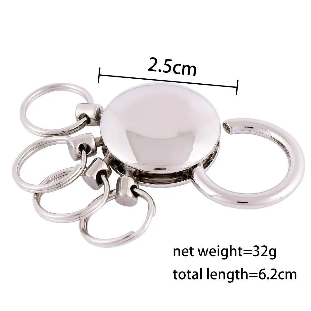 Shackle Hombre Rings Chain Keyring Waist on Keychain Clip Key Chain 4 Ring Keyring Detachable Keychain Holder Zpaxo