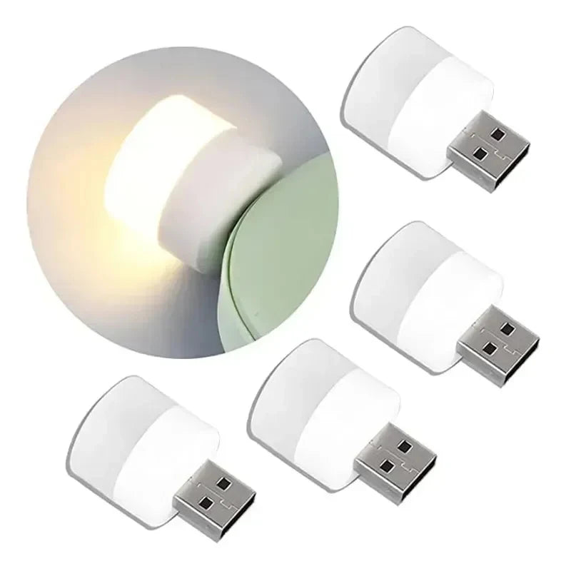 USB Plug-In LED Night Light – Warm White, Energy-Saving Pack