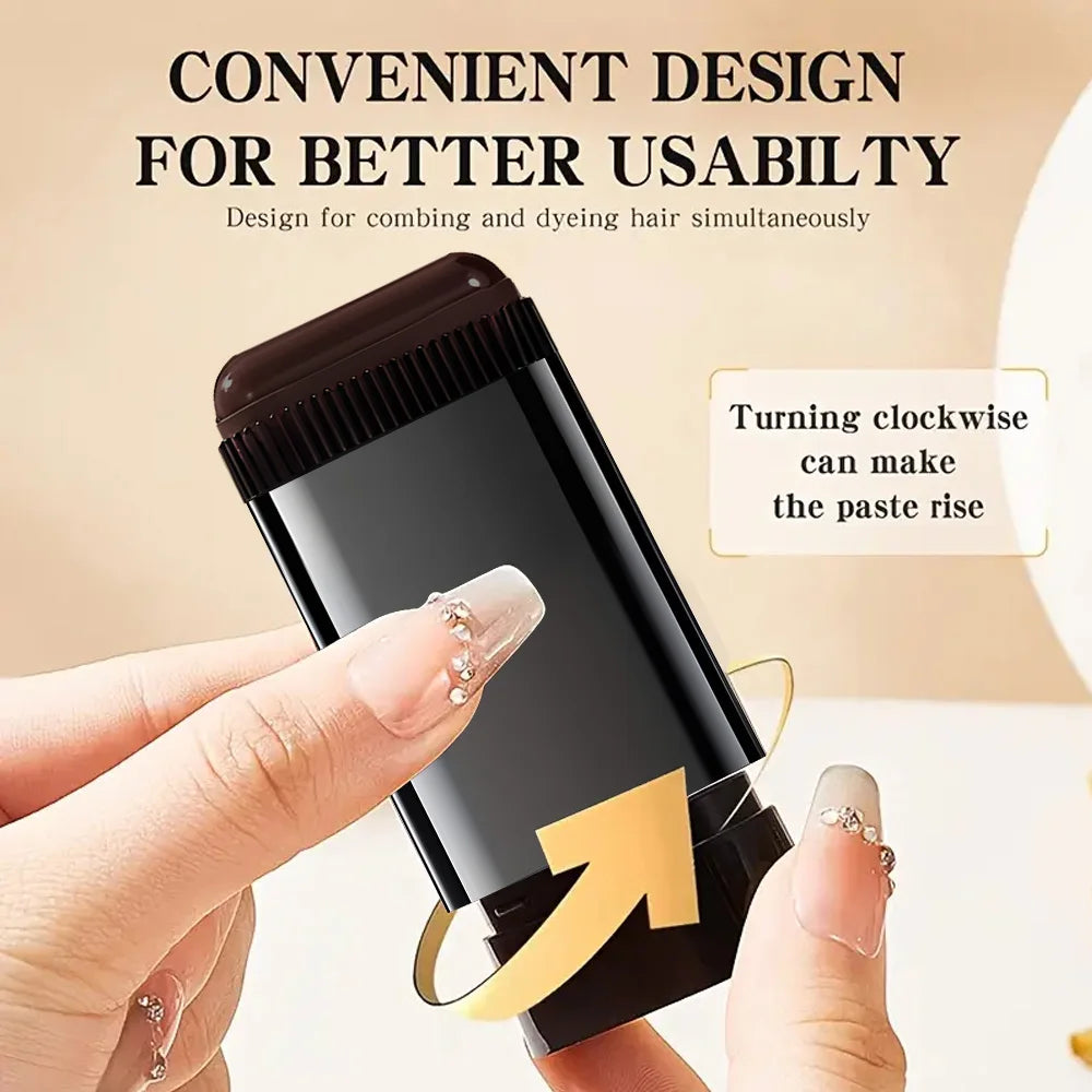 Brown Hair Dye Comb – Instant Gray Hair Touch-Up Stick Hair Dye Comb Zpaxo