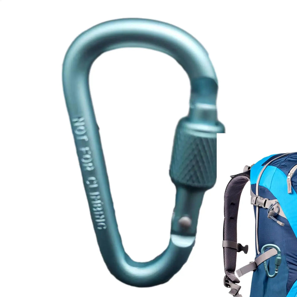 D-shape Carabiner Aluminium Alloy Sports Keychain Multi Colors with Lock D-shape Carabiner Camping Hiking Hook Outdoor Tool Zpaxo