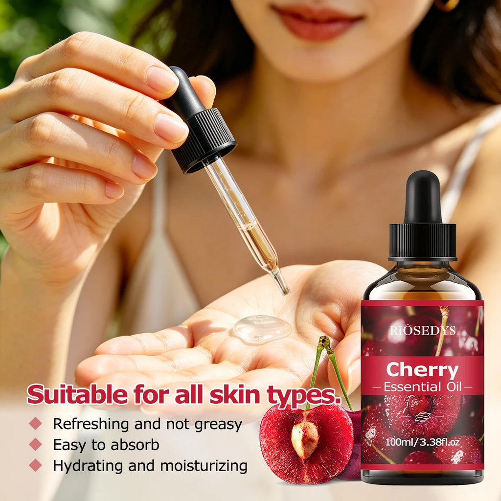 CHERRY ESSENTIAL OIL Suitable Massage Skincare Deeply Nourishes Zpaxo