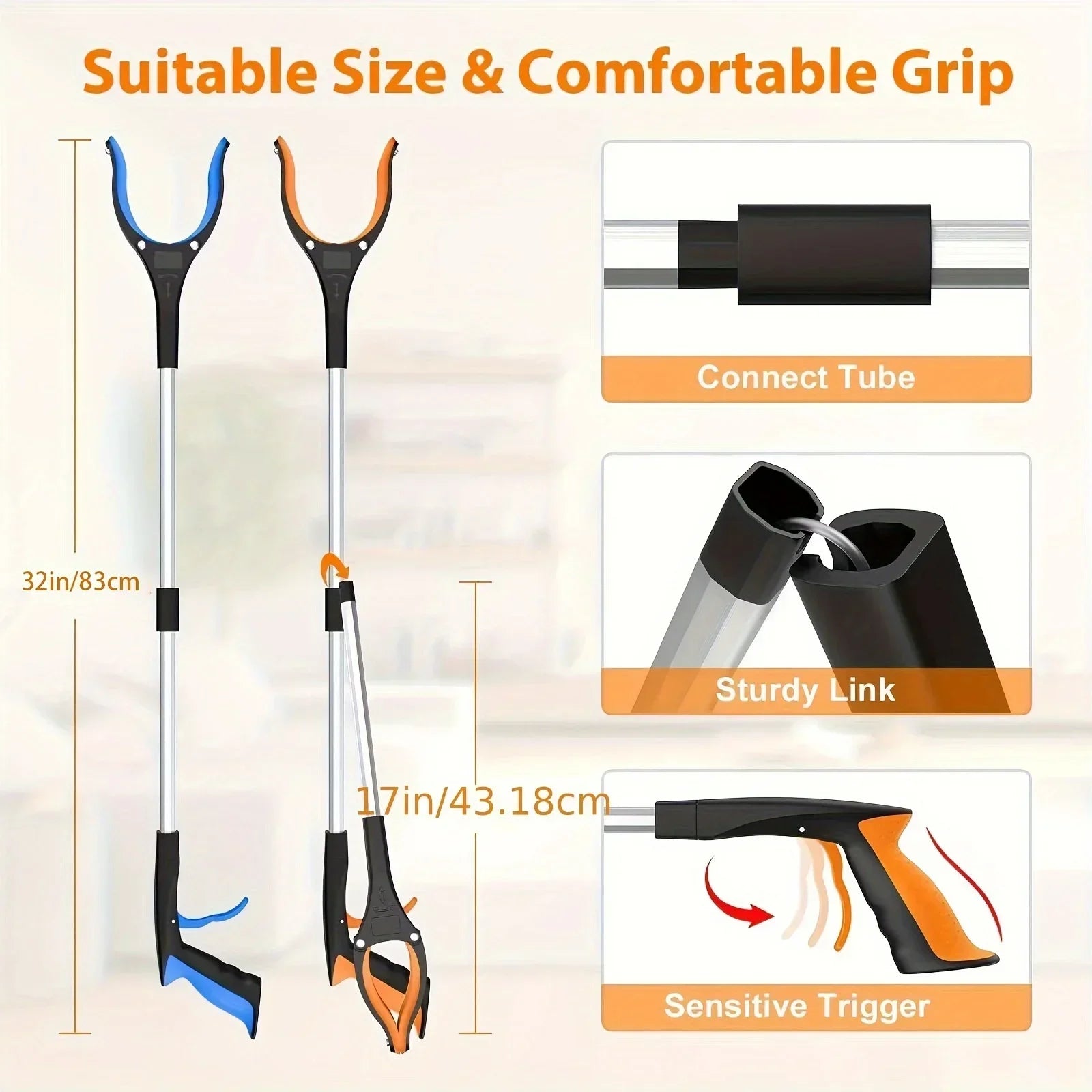 Garbage Picker Gripper 360 Rotating Clip Lightweight Heavy-duty
