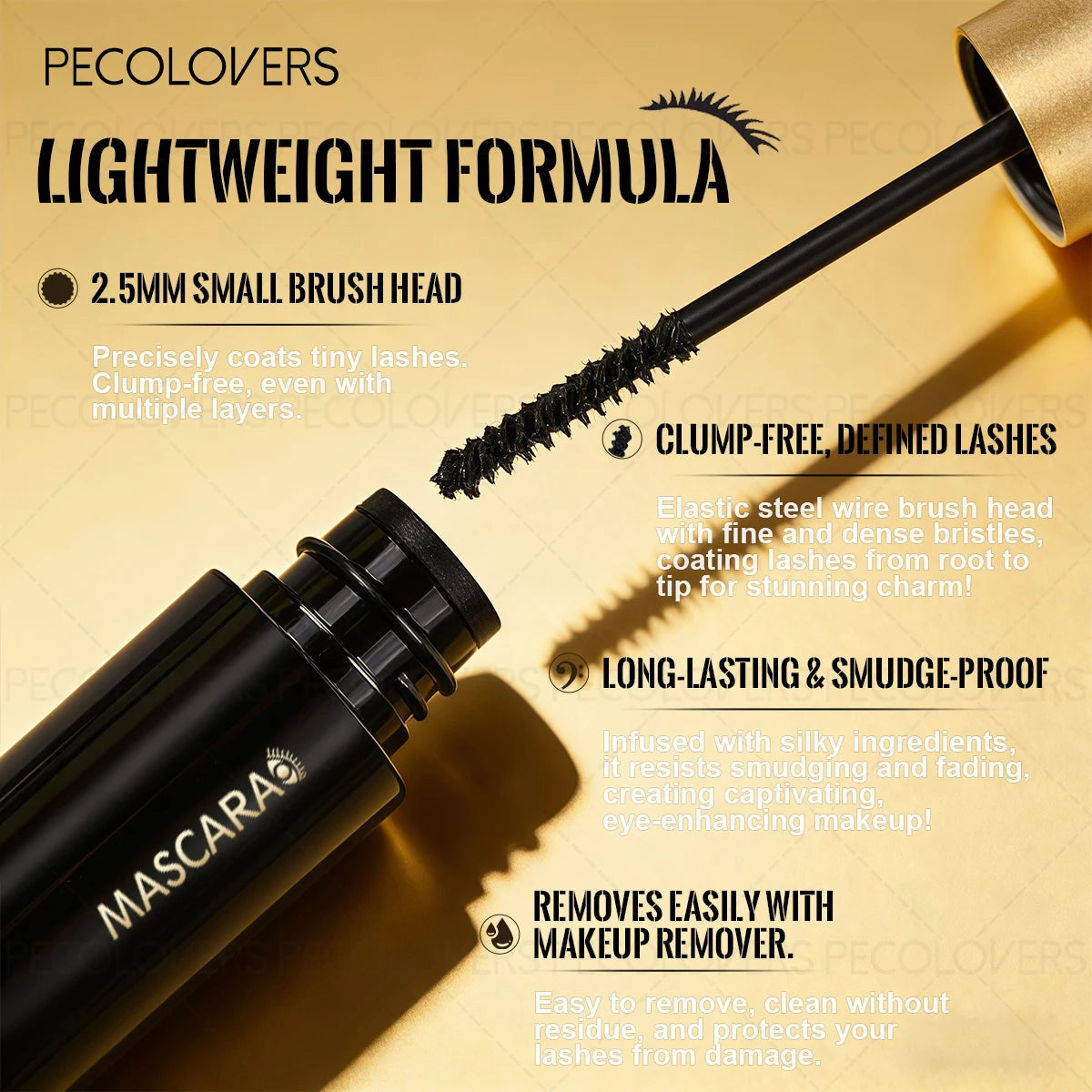 Long-lasting Curling Mascara Lengthens Thickens Eyelashes