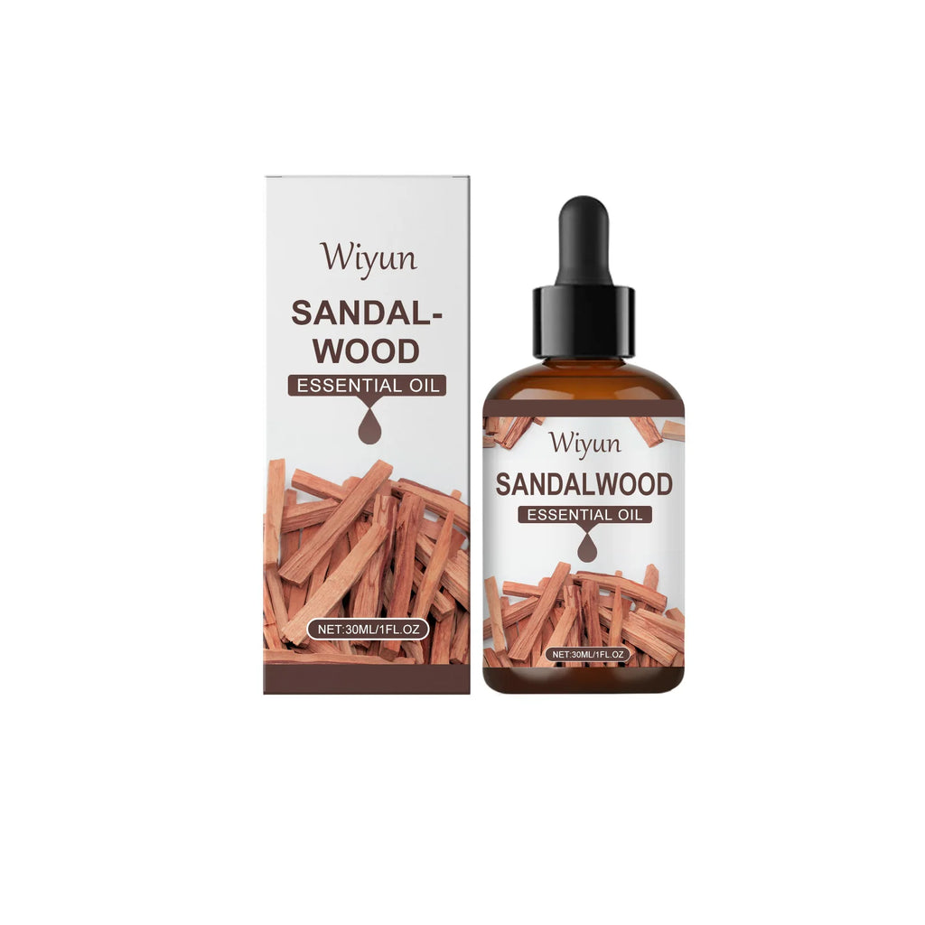 Wiyun Sandalwood Massage Essential Oil Facial Skin Care Body Moisturizing Oil aromatherapy Essential Oil Daily Care Zpaxo 30ml boxed 30ml boxed