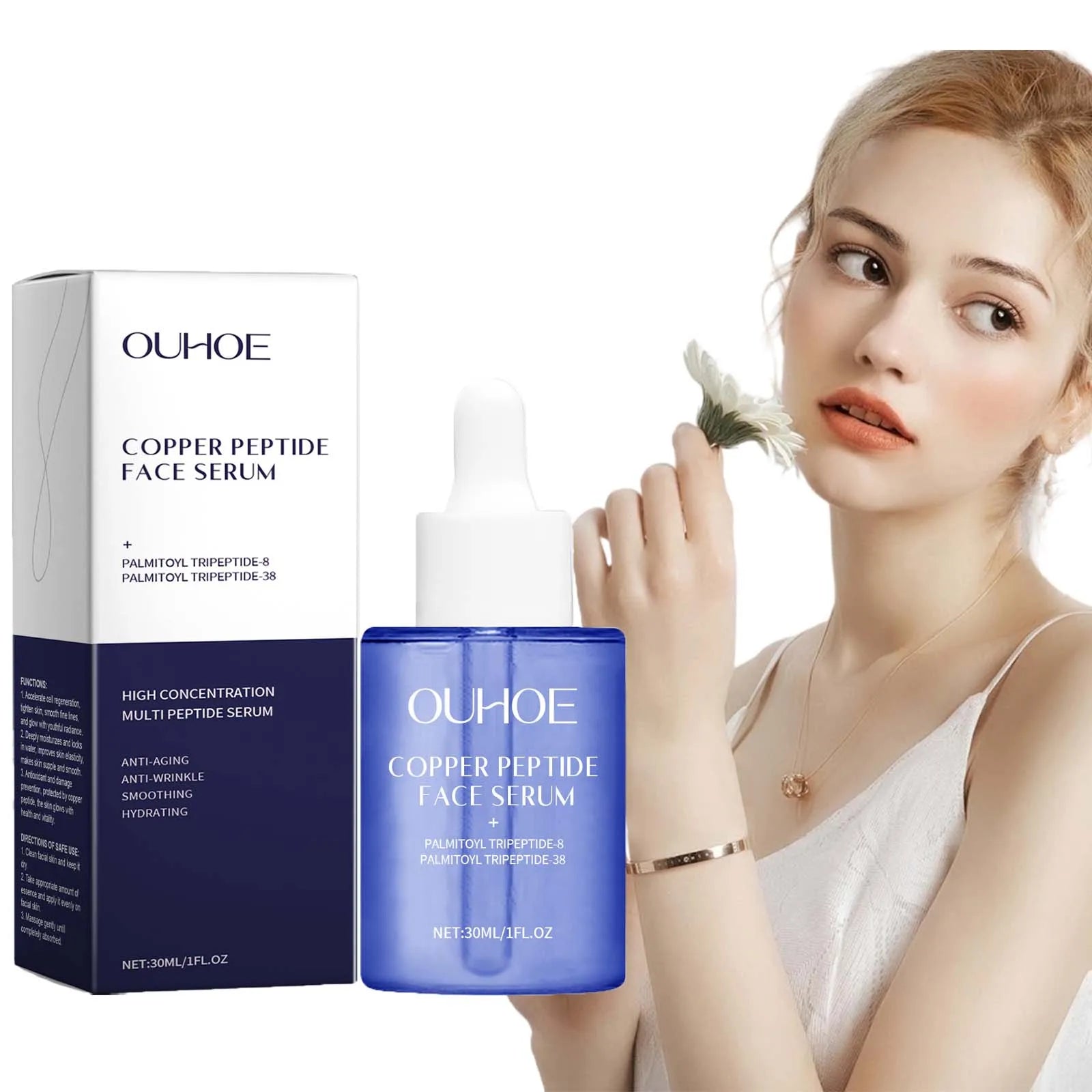 Copper Peptide Facial Serum – Firming & Anti-Aging | 30ml Face Serum Zpaxo