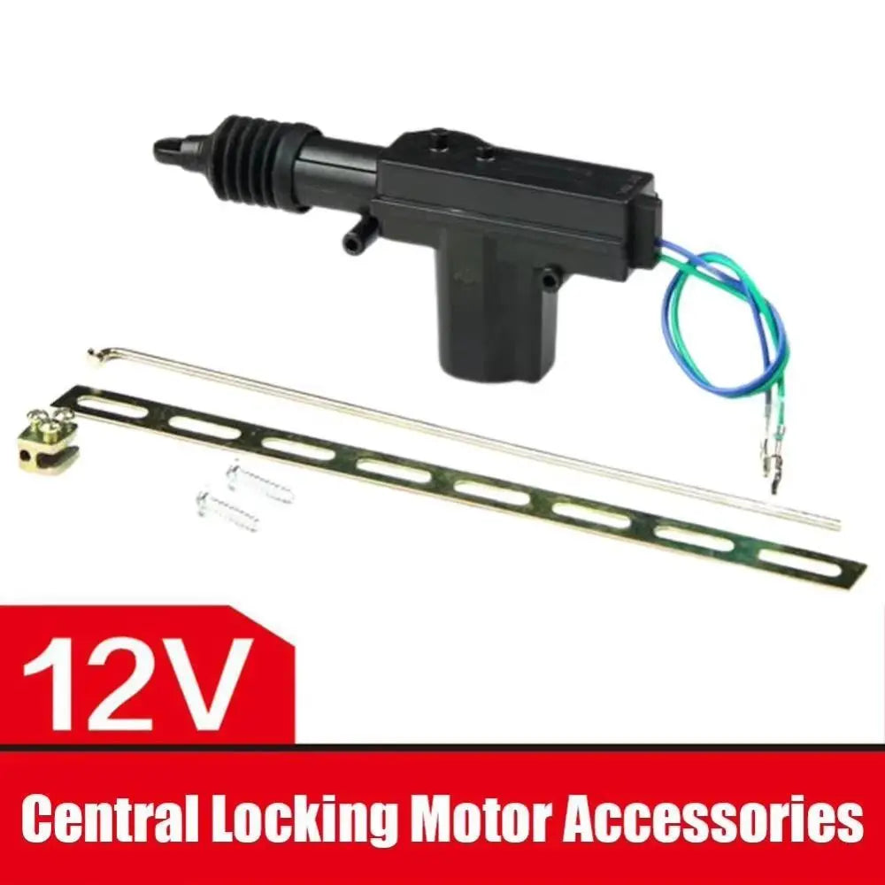 12V Heavy Duty Car Locking System Actuator 2 Wire Copper Central Door Lock Motor Black Durable Auto Lock Actuator Zpaxo