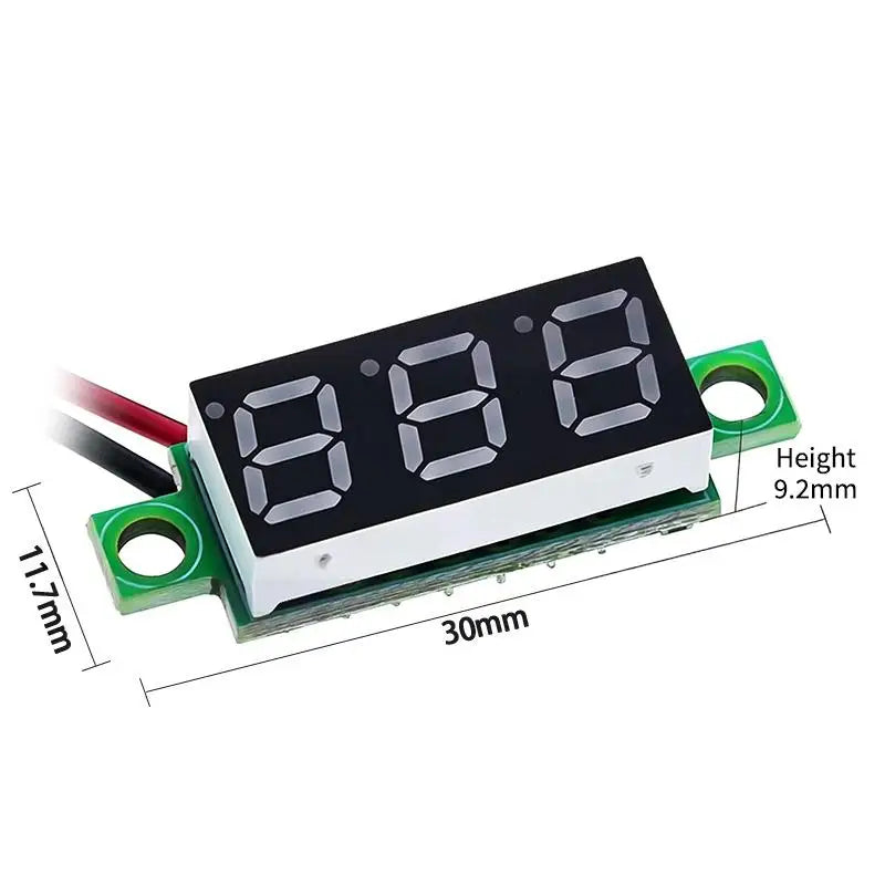DC 5–30V LED Digital Voltmeter – 0.28" Mini Voltage Tester