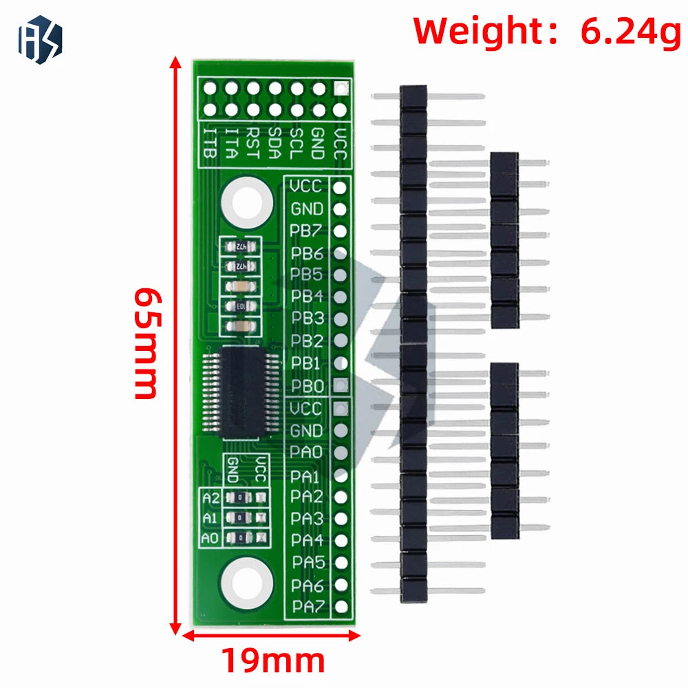 MCP23017 16Bit I2C IO Expander, 3.0~5.5V IIC Port Expansion Module Zpaxo