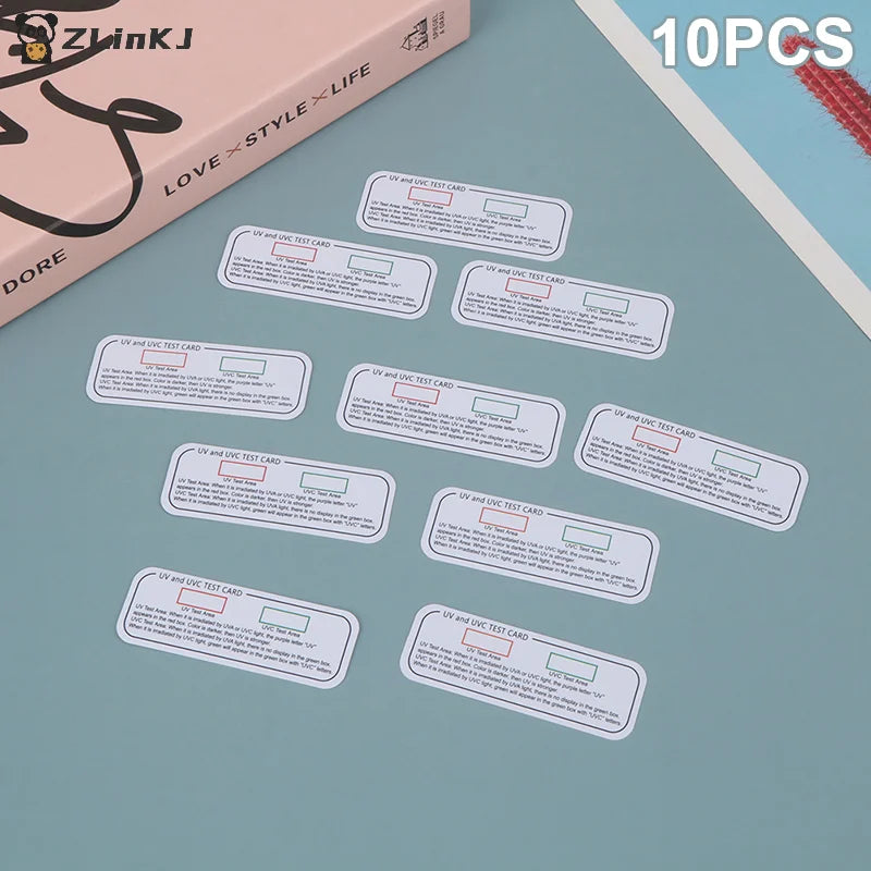 ▶10PCS Light Test Cards UVA UVC Test Cards Light Wavelength Indicator Cards Zpaxo