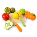 Wooden Fruit Cutting Play Kids Kitchen Pretend Toy Knife Board