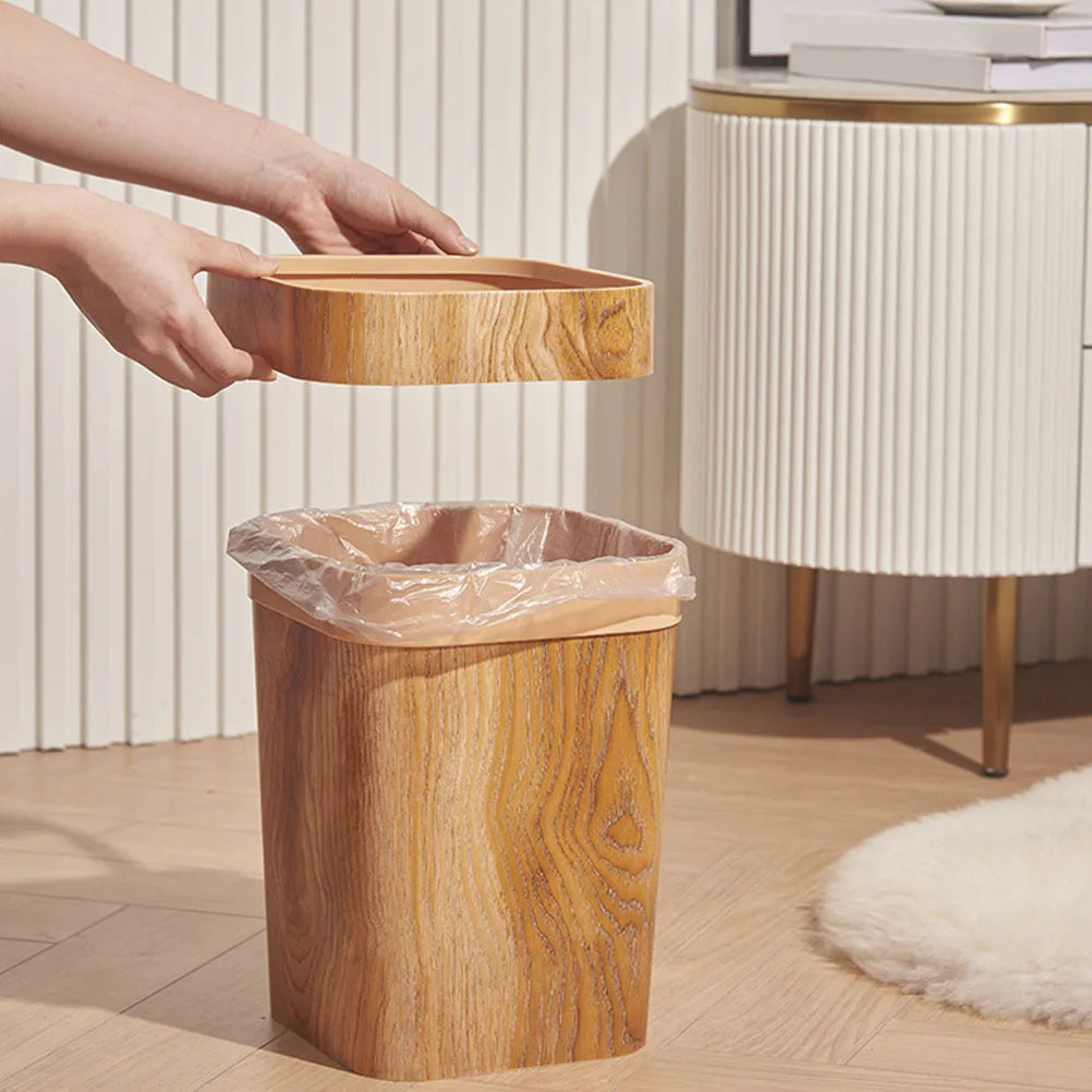 Wooden Garbage Container PP Material Multi-purpose Trash Can Home