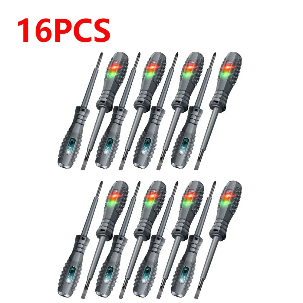 ANENG B05 Word/cross Screwdrivers Indicator Meter Electric Pen Insulated Electrician Highlight Pocket Tester Pen Tools 2-20pcs Zpaxo 16PCS