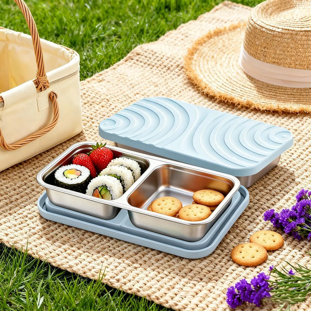 Stainless Steel Snack Containers Kids Airtight Reusable Food Storage