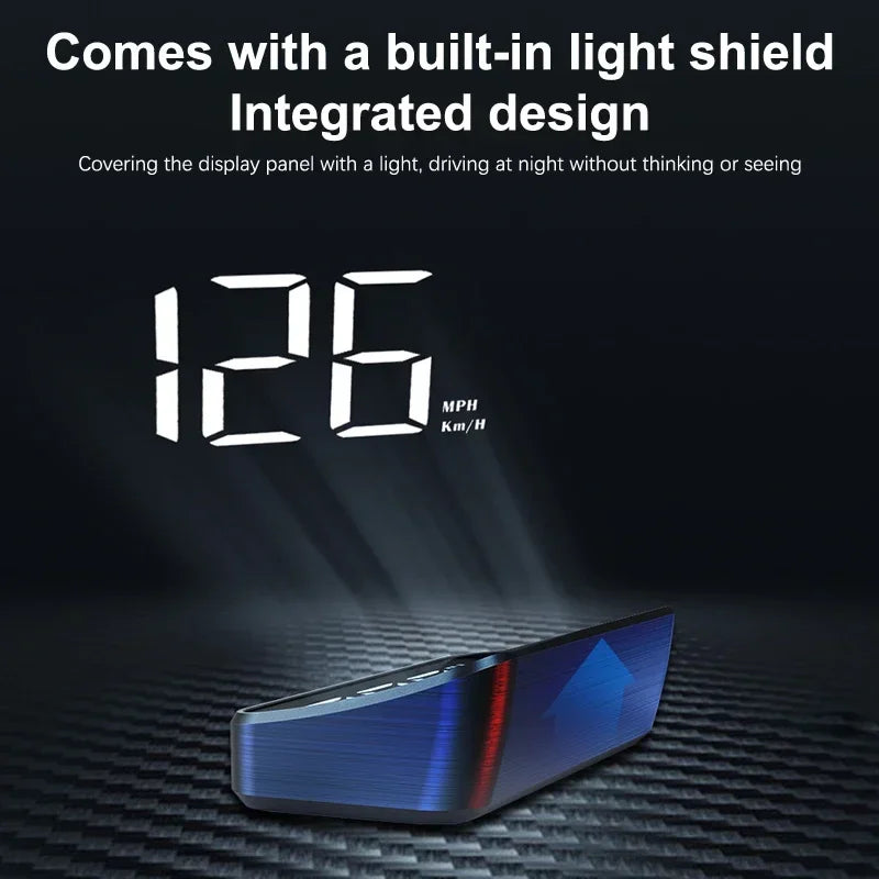 Car Speedometer HUD GPS Head Up Display Digital Speed Meter Windshield Projector For Vehicles Truck Auto Electronics Accessories Zpaxo
