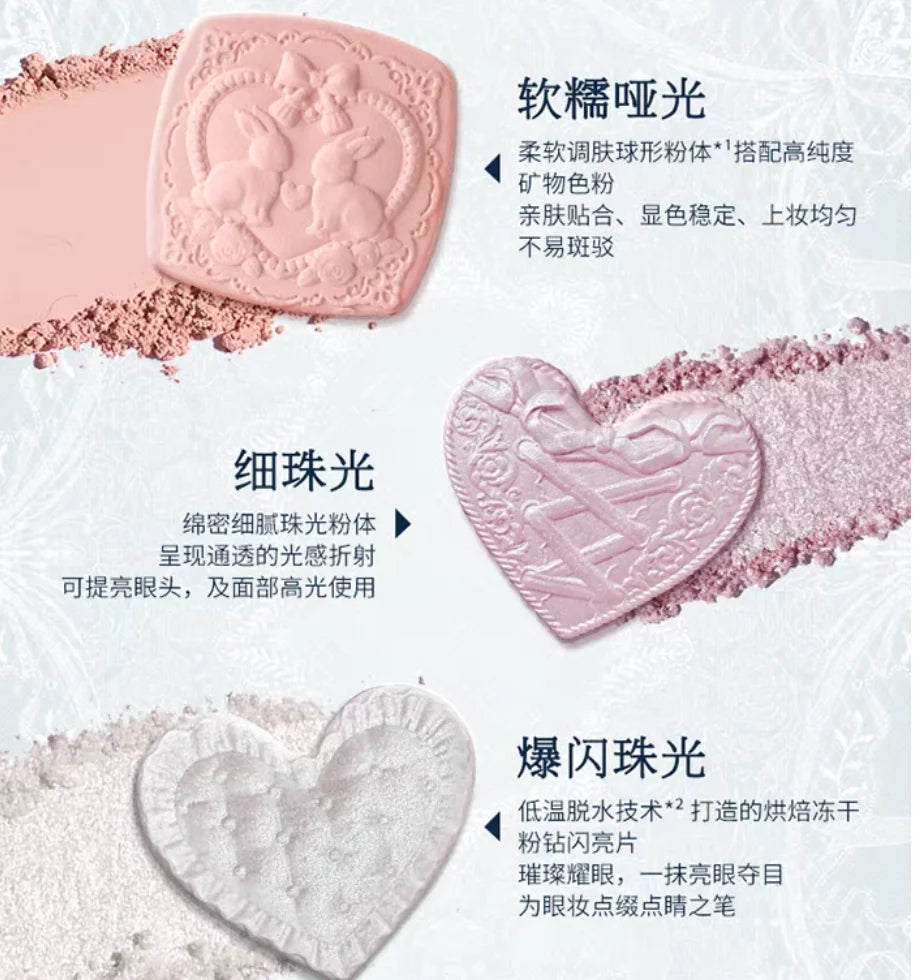 Flower Knows Eyeshadow Palette Bunny Garden Collection 6-color Rabbit Zpaxo