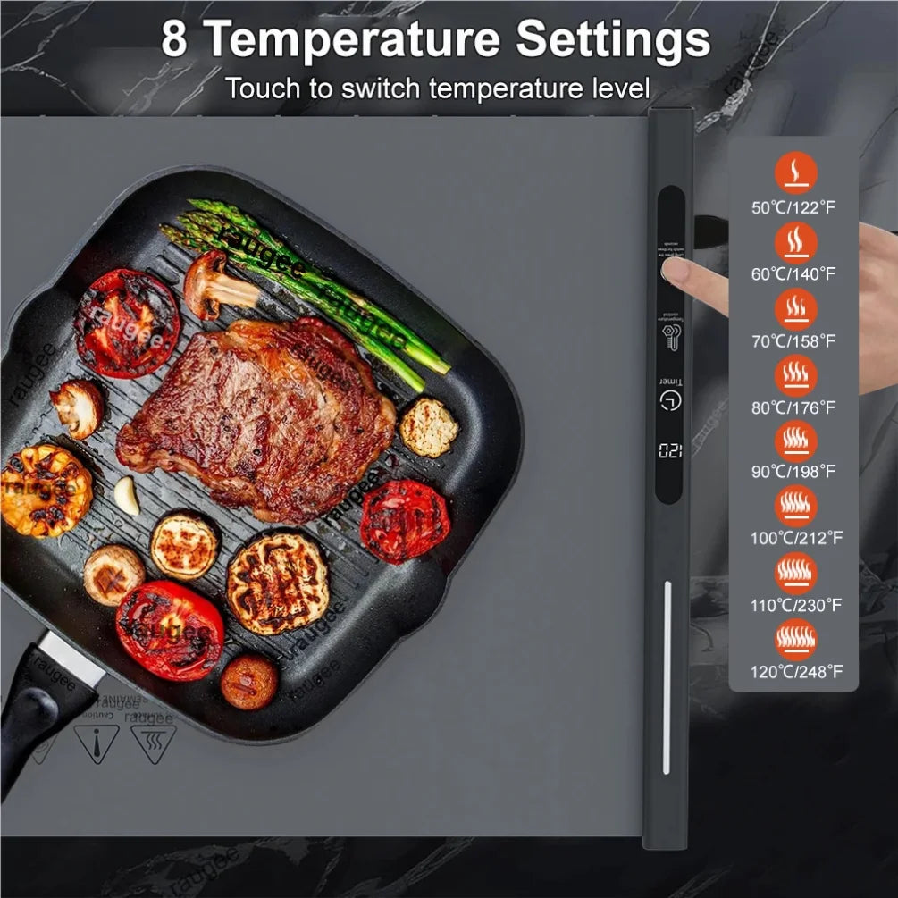 Foldable Silicone Electric Food Warmer Mat | 8-Level Temp Control Electric Food Warmer Zpaxo