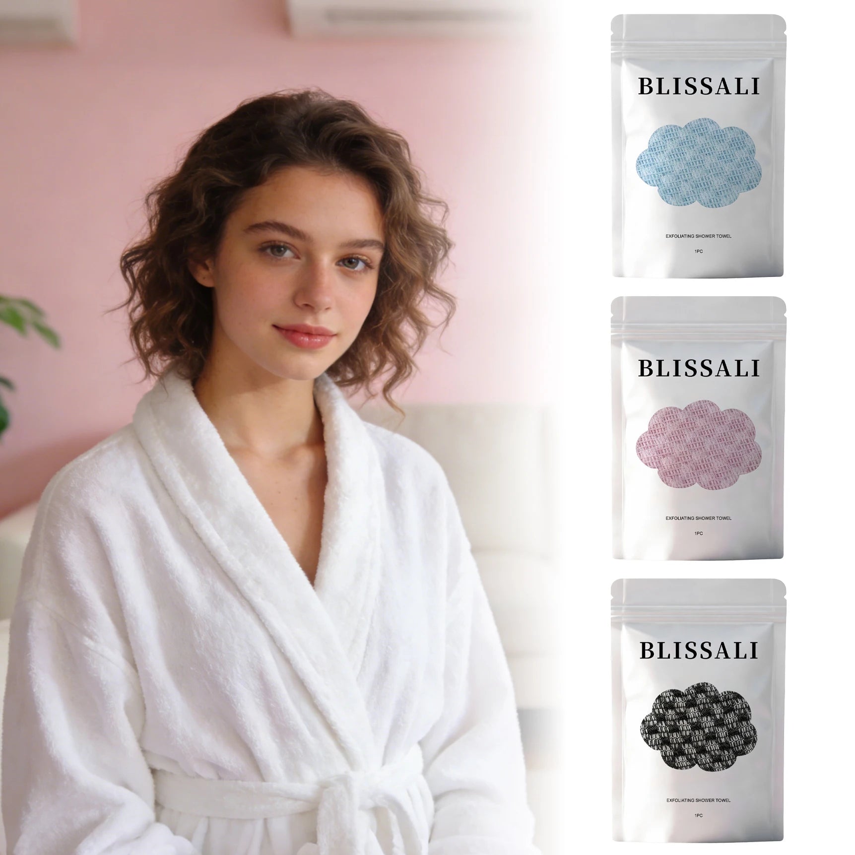Exfoliating Shower Towel – Back Scrubber & Dead Skin Remover Exfoliating Bath Towel Zpaxo